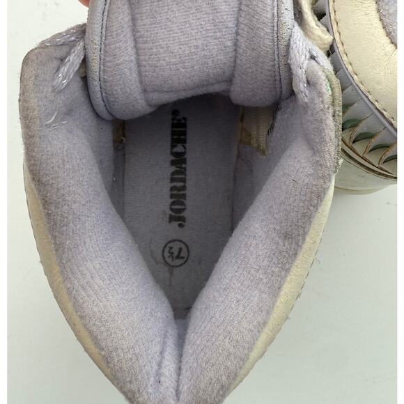 Vintage Jordache High Top Women's Sneakers Size 7.5 - White/Mint/Lilac 80s Retro - Picture 7 of 10